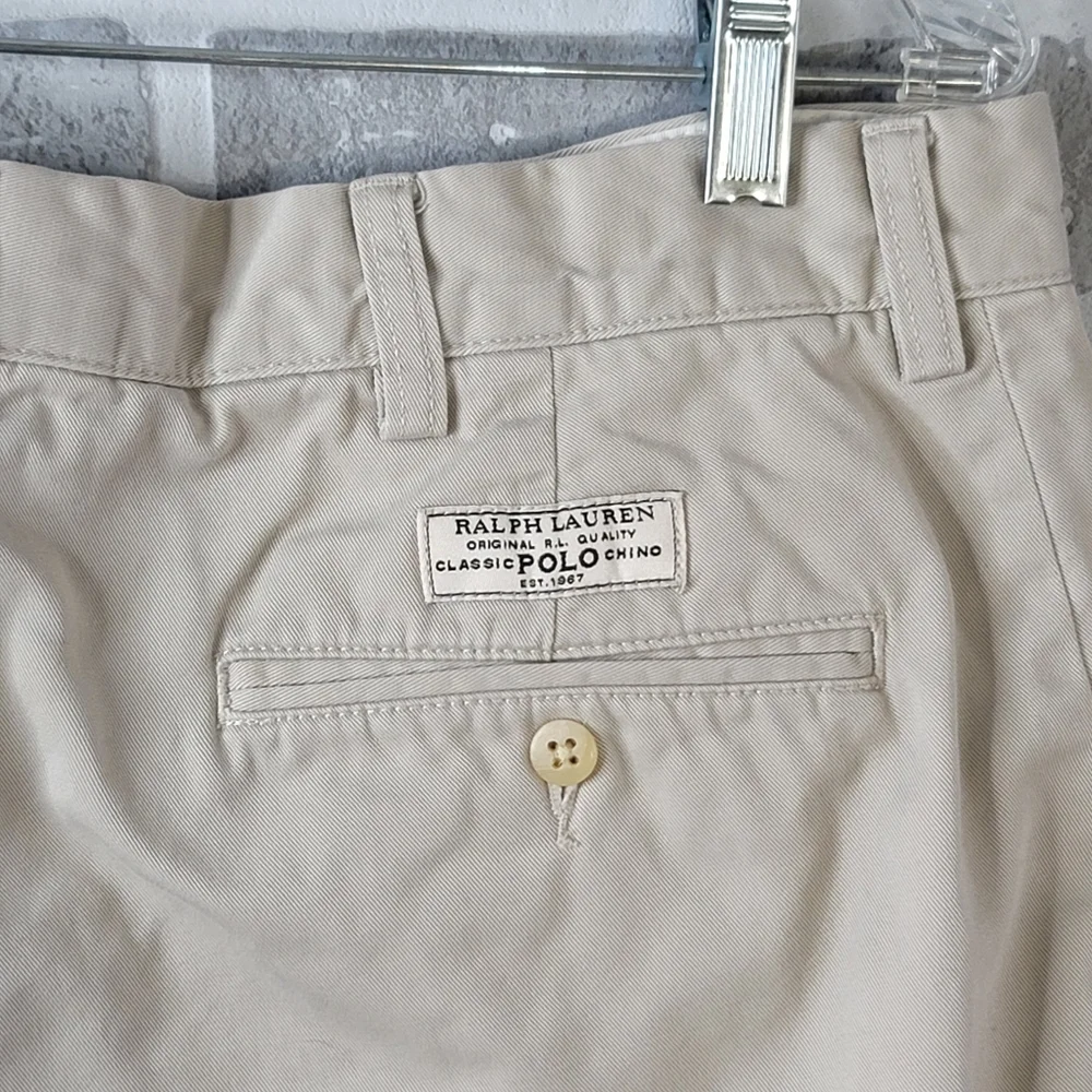 Polo By Ralph Lauren Classic Chino Khakis Tapered Leg Men's Size 34 x 30 - Picture 11 of 13